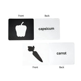 Brainsmith Vegetables Newborn Cards | Set of 10 High-Contrast Flashcards