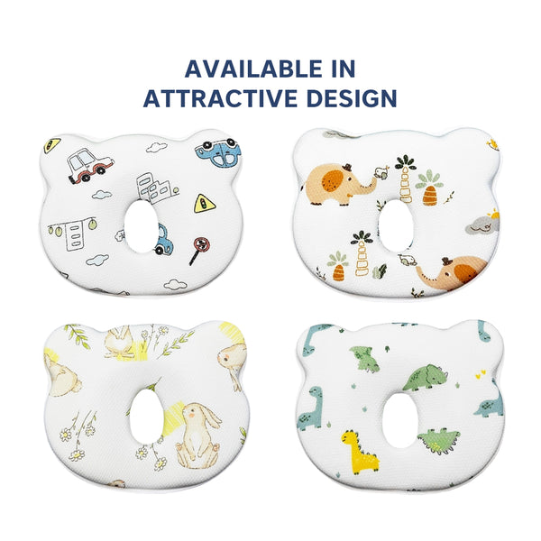 Hopop Memory Foam Baby Flat Head Shaping Pillow - Assorted