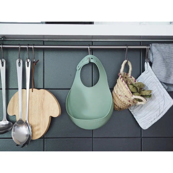 Beaba Silicone Bib - Sage Green