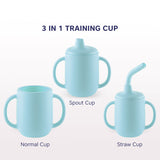 Hopop 3-in-1 Sipper Cup with Spout & Straw 210 ml Grey