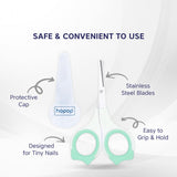 Hopop Baby Safety Nail Scissors with Rounded Head - Green