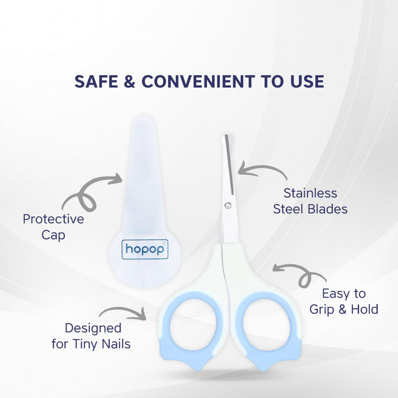 Hopop Safety Nail Scissors with Rounded Head One Size Green