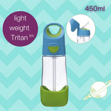 B Box Tritan Straw Drink Bottle 450Ml - Ocean Breeze Blue Green