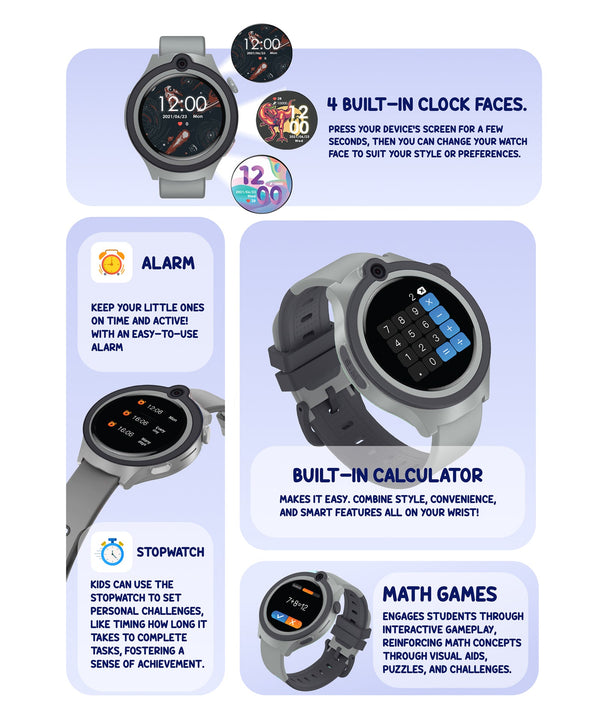 Spiky Cacus 4g Video & Voice Calling Smartwatch with GPS - Black