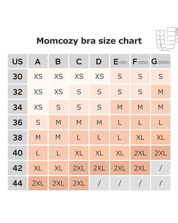 Momcozy Hands Free Pumping Bra- YN08 (Skin) - Large
