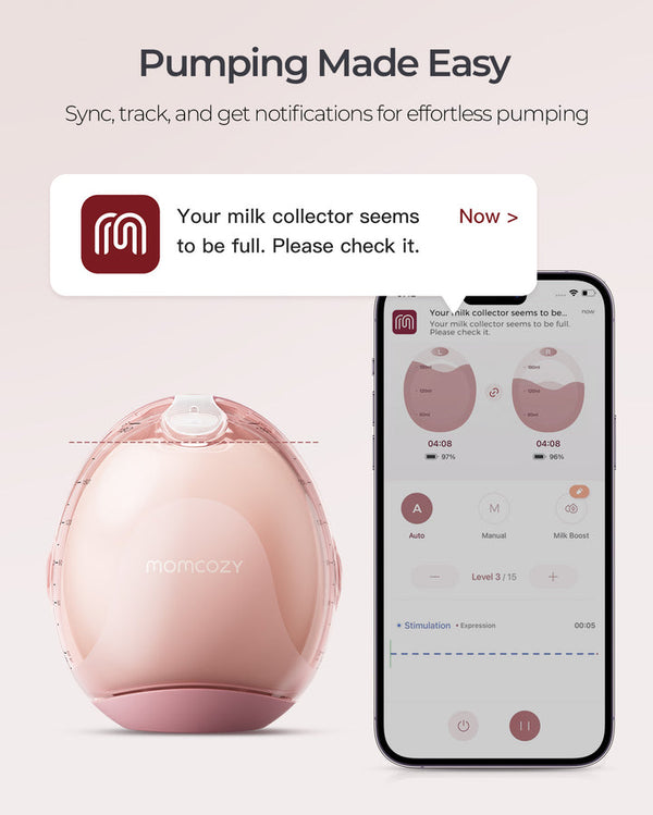 Momcozy Air 1 Ultra-slim Double Breast Pump - Red