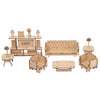 Webby Diy Build & Paint Living Room With Furniture Wooden Dollhouse
