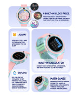Spiky Cacus 4g Video & Voice Calling Smartwatch with GPS - Pink