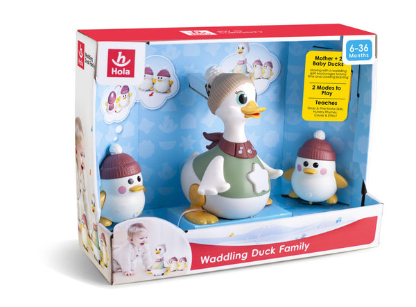Hola Waddling Duck Family With 2 Baby Ducks 6M+ Multicolor