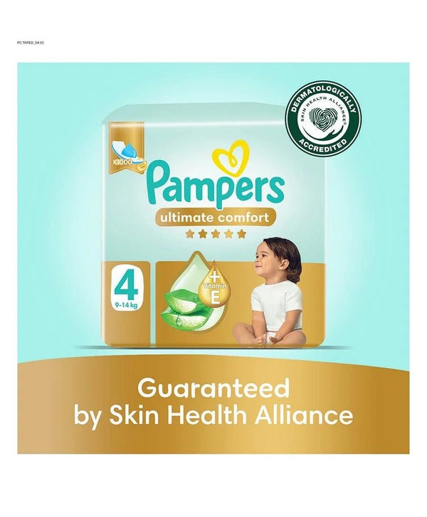 Pampers Ultimate Comfort Taped Diapers Size 4 9–14kg 54 Count – White