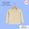 Babiano Cotton-Blend Round-Neck Full-Sleeve Thermal Vest - Cream