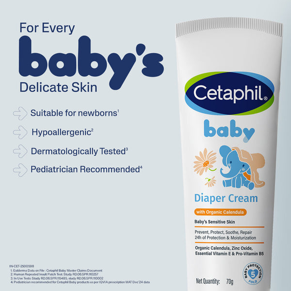 Cetaphil Baby Diaper Rash Cream with Organic Calendula 70 g