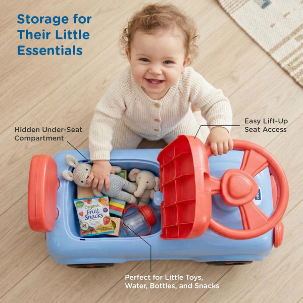 Mee Mee Zippy Tots Kids Foot-to-Floor Ride-On Car with Music & Lights – Blue