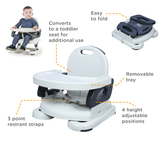 MASTELA 2-IN-1 FOLD UP ADJUSTABLE BOOSTER SEAT 6M-3Y GREY