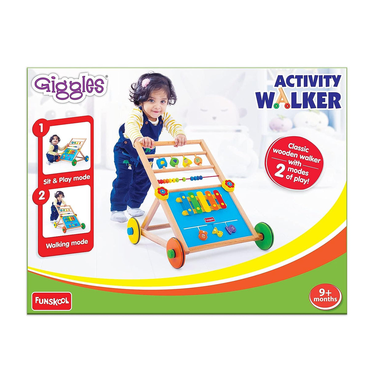 Giggles Activity Walker Wooden Activity Toy – Multicolor