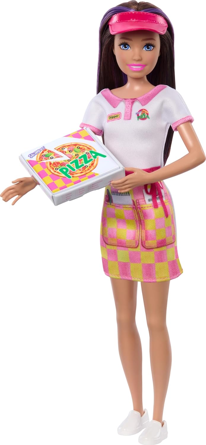 Barbie Skipper First Jobs Pizzeria Waitress Doll with Pizza Accessories