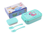 Youp Stainless Steel Sage Green Color Kids Lunch Box - Unicorn
