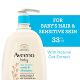 Aveeno Baby Daily Moisture Wash & Shampoo 976 ml – Pump