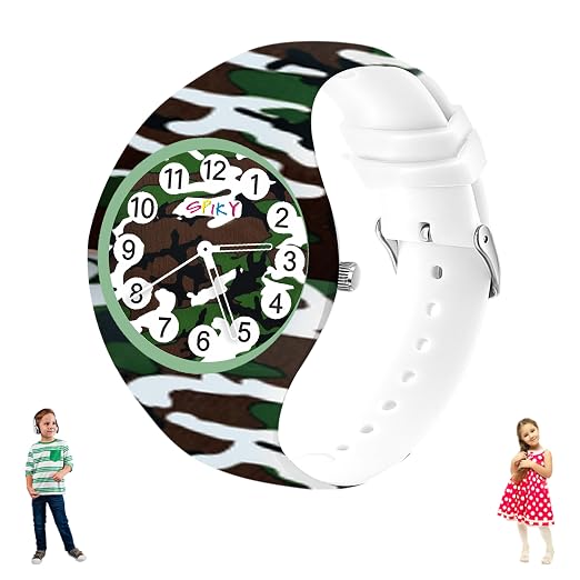 Spiky EVA38 Round Casual Analog Kids Watch 3–14Y – Camo