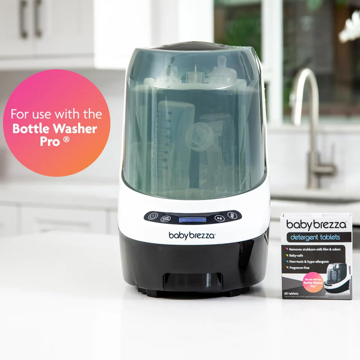 Baby Brezza Detergent Tablets for Bottle Washer Pro – 120 Tablets