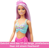 Barbie Mermaid Doll with 7-Inch Fantasy Hair & Styling Accessories – Pink