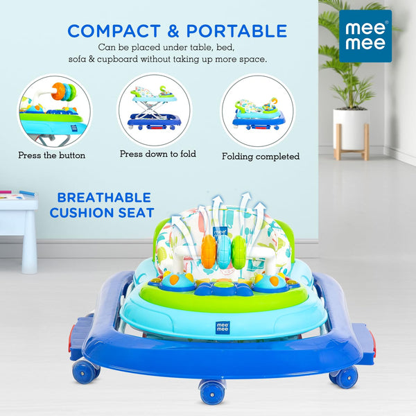 Mee Mee Baby 2 in 1 Walker & Rocker 6–24M Up to 15kg – Blue