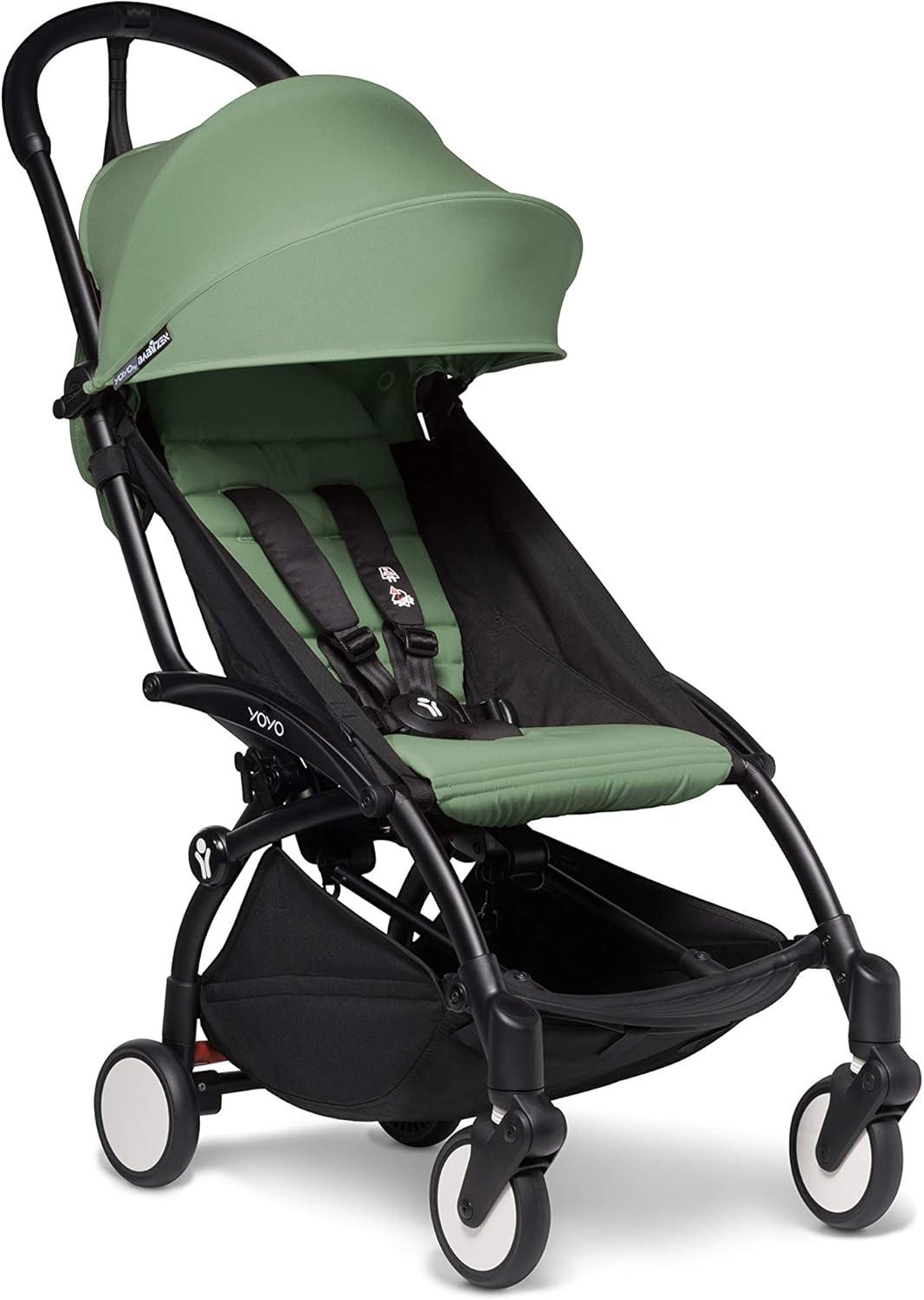 Babyzen Stroller YOYO² with 6+ Color Pack - Black Frame - Peppermint