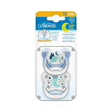 Dr Browns Blue Prevent Glow in the Dark Butterfly Shield Soother Stage 2