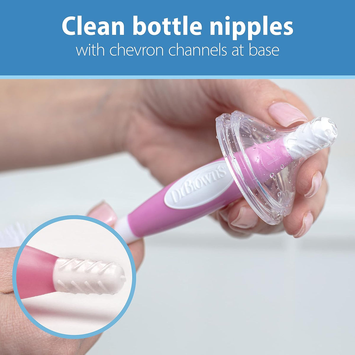 Dr. Brown’s Soft Touch Bottle Brush Pink