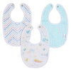 Abracadabra Muslin Bibs Set of 3 29 × 20 cm D for Dino Multicolour