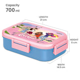 Milton Flatmate Barbie Stainless Steel Lunch Box 700 ml + 200 ml Blue