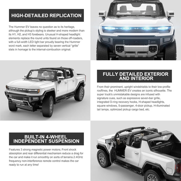 RASTAR Remote Control Car 1/16 Scale GMC Hummer EV