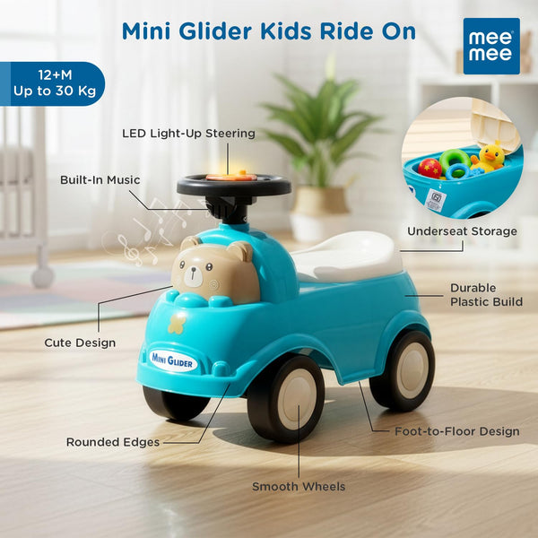 Mee Mee Mini Glider Kids Ride-On Car 1–3Y – Blue