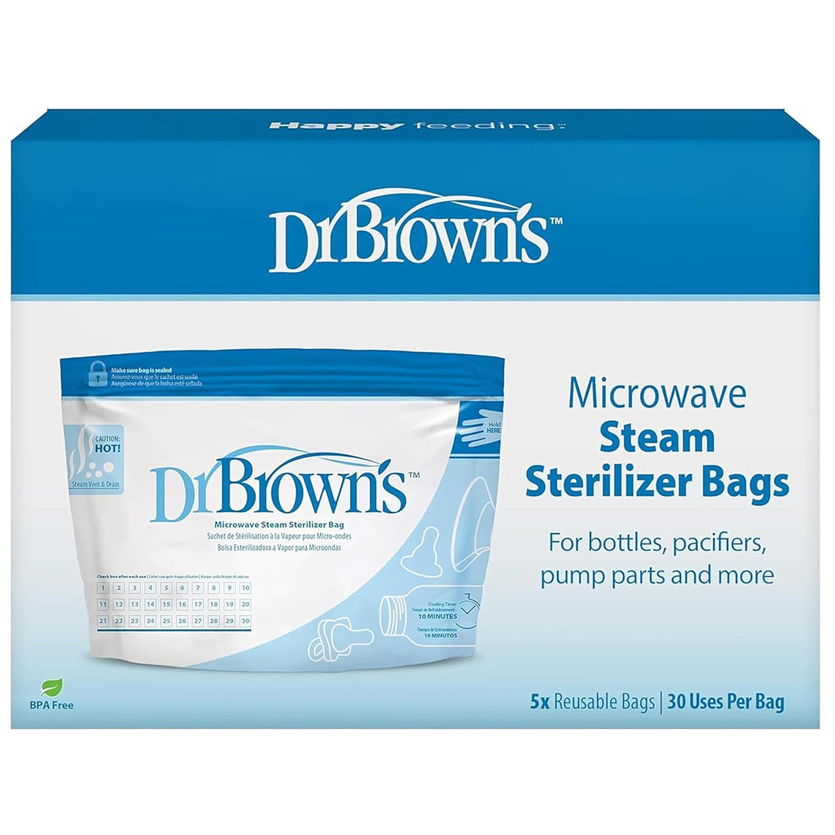 Dr. Brown's Microwave Steam Sterilizer Bags Pack of 5