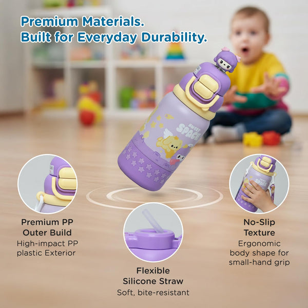 Mee Mee Oasis Sip Kids Water Bottle 460ml – Purple