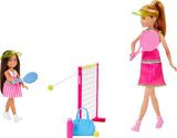 Barbie Stacie & Chelsea Tennis Playset with 2 Dolls & Accessories Multicolour