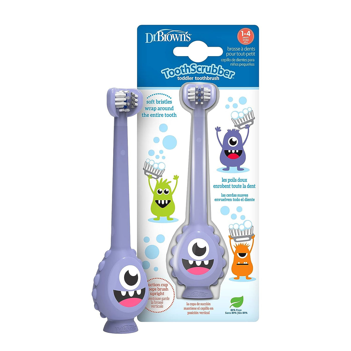 Dr Browns ToothScrubber Toddler Toothbrush - Monster