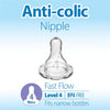 Dr. Brown's Natural Flow Level 4 9m+ Narrow Bottle Nipple - Pack Of 6