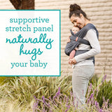 Infantino Hug & Cuddle Adjustable Hybrid Wrap Carrier 3.2–11.8kg – Black