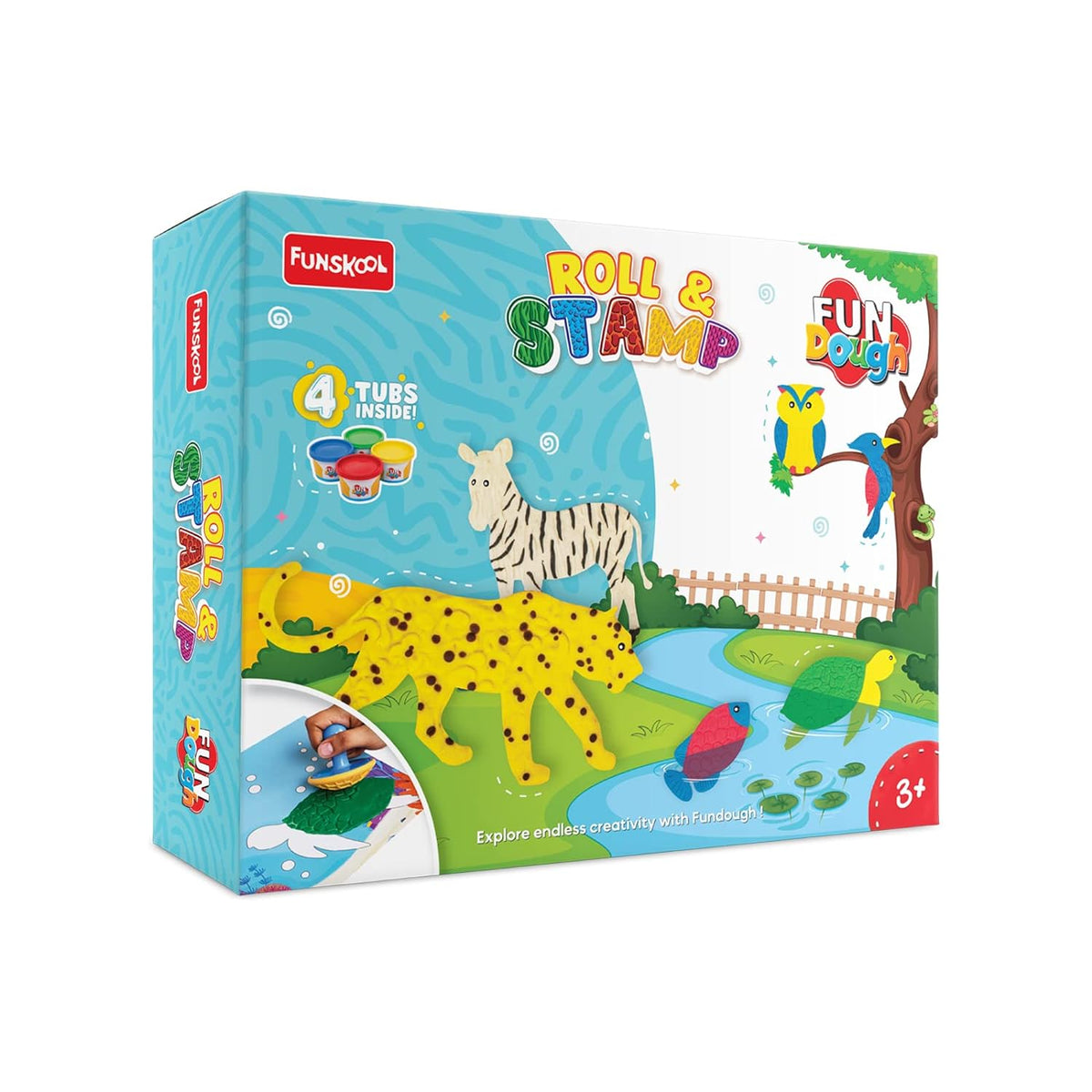 FunDough Clay Playset Roll And Stamp