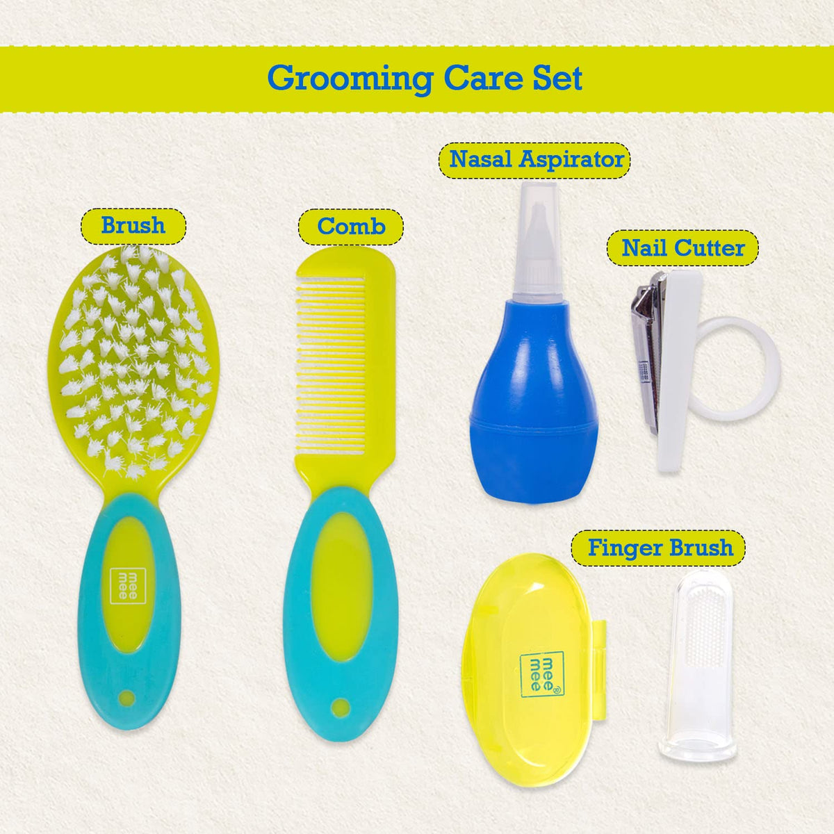 Mee Mee Baby Care Grooming Set 0M+ – Assorted Colour