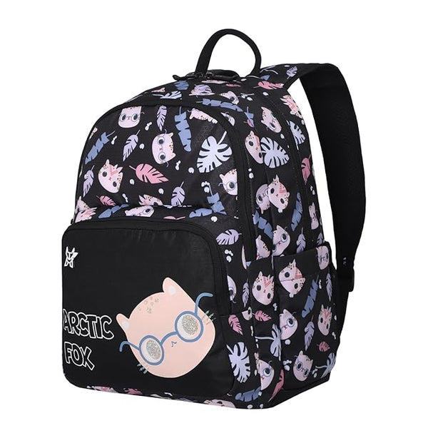 Arctic Fox Wink Kitty Kids School Backpack 21 Ltr. - Kitty Black