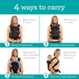 Infantino Carrier Flip 4-in-1 Light & Airy Convertible Black Denim