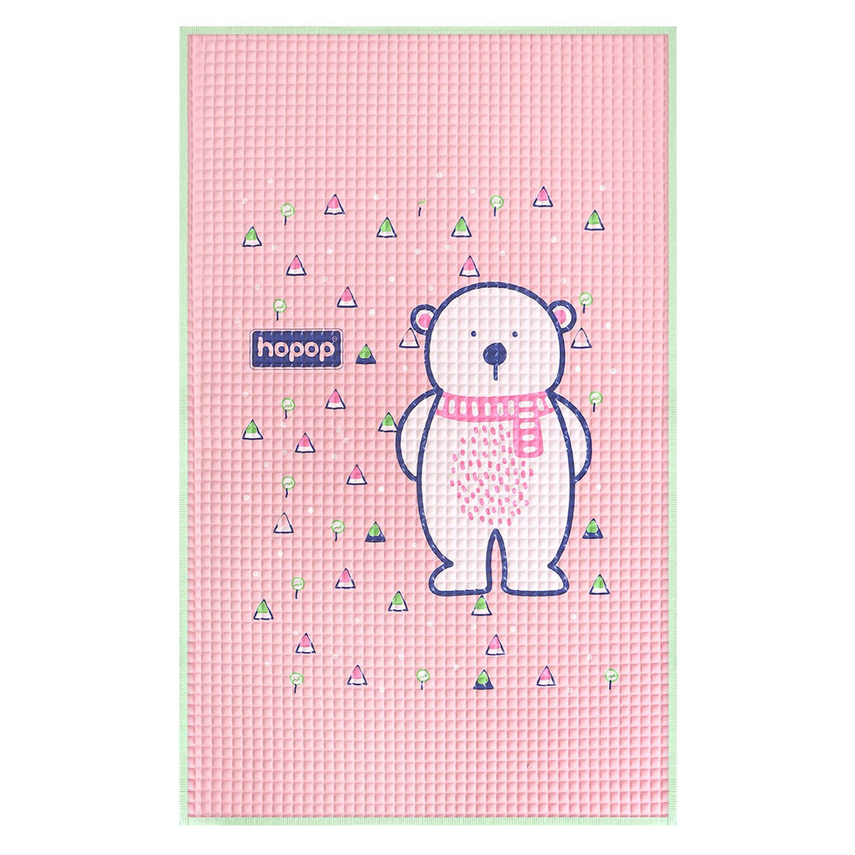 Hopop Multipurpose Baby Massage Mat & Waterproof Diaper Changing Mat Bear Pink