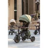 QPlay Comfo Max 8-in-1 Foldable Tricycle 10 Months-6 Years Olive Green