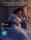 Pregnancy Pillow Momcozy W-Shaped Maternity Side Sleeper Pillow Regular – Grey