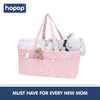 Hopop Baby Diaper Caddy Organizer, Baby Shower Basket - Pink