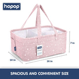 Hopop Baby Diaper Caddy Organiser 16 x 10 x 7 Inches Pink