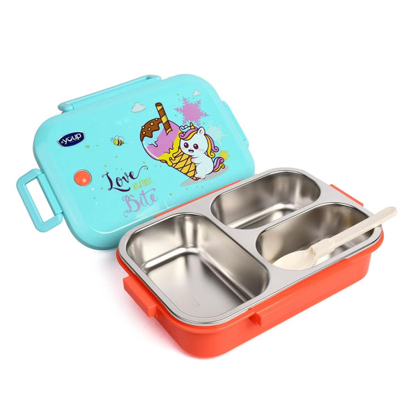 Youp Stainless Steel Silicone Rings Kids Lunch Box - Unicorn