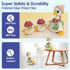 Hola Baby Toys 6-12 Months Musical Dancing Duck Toy Set with Mama and Baby